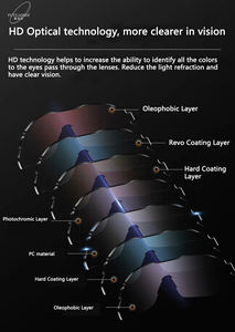 نظارات FUYUANDA للرجال مخصصة مستقطبة لركوب الدراجات مع عدسات برتقالية حمراء وردية وخضراء تتميز بشعار خفيف للأطفال - Product Image 4