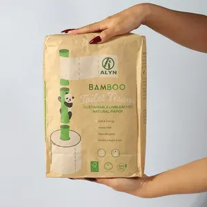 100 % Bambus für Toilettenpapier biologisch abbaubares Toilettenpapier recyceltes Toilettenpapier