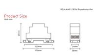Amplificateur de puissance pour rail DIN, interface de signal 1 entrée 2 sorties, fonction relais à configuration à distance, isolation optique de la ligne DMX >3KV, garantie 5 ans