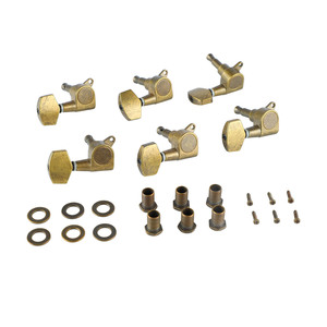 6 Clavijas de Afinación para Guitarra, 6 Perillas Cuadradas Grandes de Bronce, Clavijas de Afinación con Bloqueo para Guitarra Eléctrica o Acústica - Product Image 5
