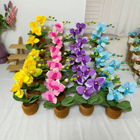 Plante en pot de lys calla crochetée à la main, fil à broder de qualité supérieure, fleur artificielle, cadeau de déménagement, décoration intérieure, ornement de fête