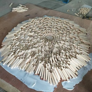 Décoration murale 3D en bois massif personnalisée de luxe, puzzle artisanal DIY, peinture décorative pour salon, art pour l'entrée d'hôtel, décoration murale suspendue - Product Image 6