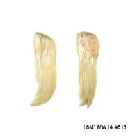 Perruque longue en Silicone Blonde, 150% de densité, cheveux naturels noués à la main,