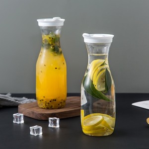 Vente en gros, <span class=keywords><strong>carafe</strong></span> à jus en <span class=keywords><strong>plastique</strong></span> de 1 L et 1,5 L, <span class=keywords><strong>carafe</strong></span> à boisson, logo personnalisé pour jus froid, contenant à boisson pour café - Product Image 6