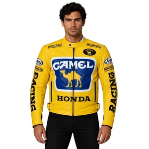 Chaqueta de Motociclismo Zonda de Cuero Vacuno Genuino para Adultos Unisex, con Protección de Nivel 2 CE y Soporte para la Espalda - Product Image 1
