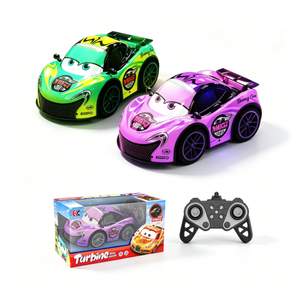 Coche Deportivo RC de Dibujos Animados de Colores Brillantes, con Control Remoto de 5 Canales y 100m de Alcance, Tamaño Compacto y Portátil, para Niños, Juegos al Aire Libre y en el Patio Trasero - Product Image 2