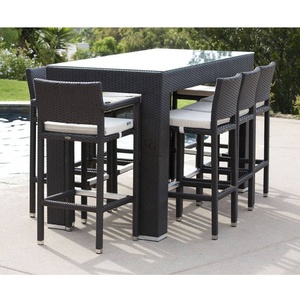Patio <span class=keywords><strong>esterno</strong></span> 7 pezzi <span class=keywords><strong>Bar</strong></span> altezza Set pranzo migliori mobili da <span class=keywords><strong>Bar</strong></span> all'aperto - Product Image 1