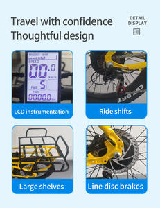 Vélo électrique <span class=keywords><strong>cargo</strong></span> en alliage d'aluminium de 20 pouces avec double batterie amovible 48V 15Ah+15Ah, frein à distance antivol, arrêt de l'alimentation, OEM/ODM - Product Image 3