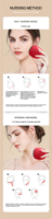 Appareil de beauté facial portable en ABS rouge/rose avec anti-âge et rajeunissement, garantie 1 an, compatible avec les prises US/UK/AU pour une utilisation à domicile