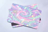 Pegatina Personalizada Holográfica de Vinilo con Efecto Cristal Roto para Tarjetas de Crédito, Cubierta de Banco, Logotipo de Marca, Impermeable, Troquelada