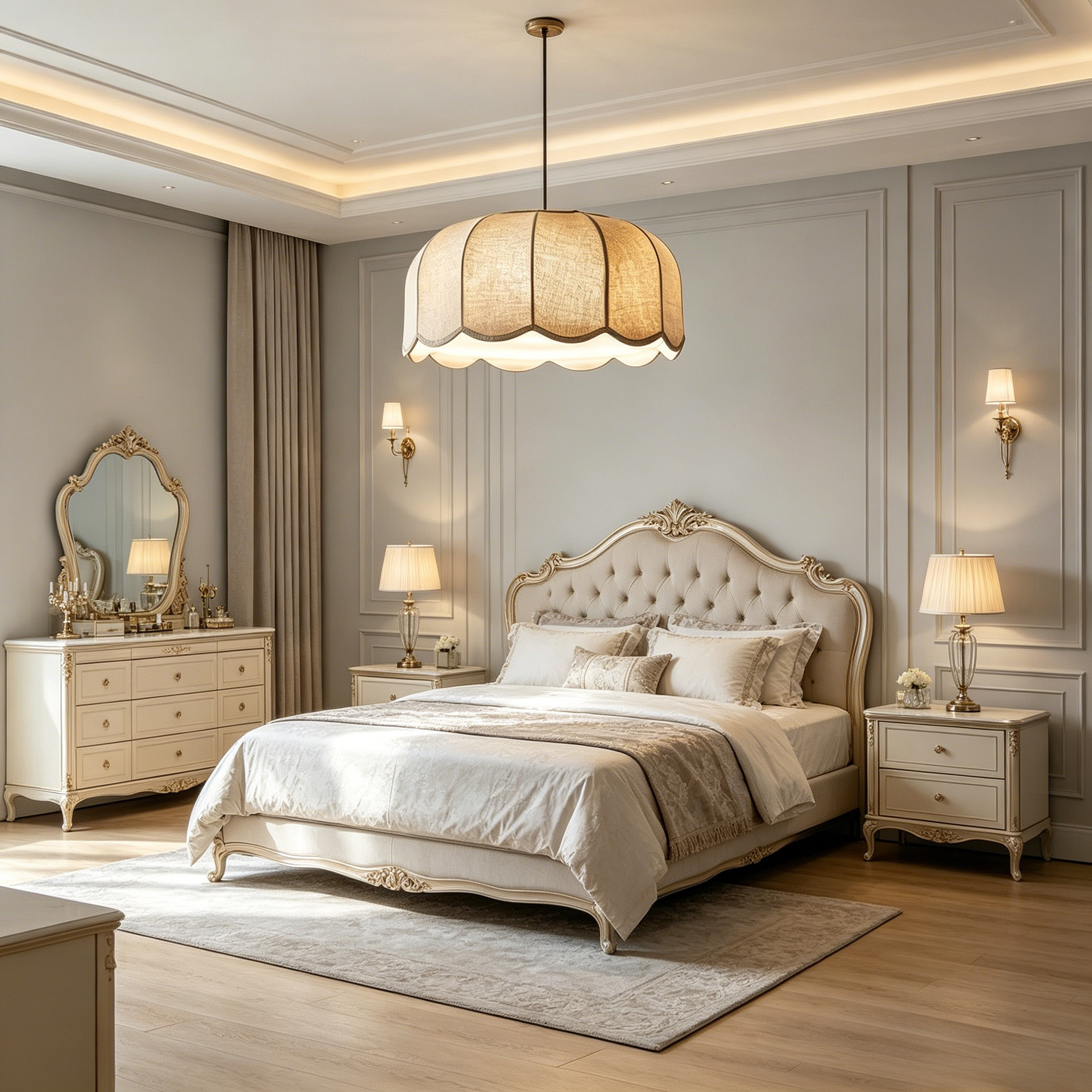 Modern Nordic Banana Leaf Pendant Lights ScallopedFabric Shade OrganicDesign AdjustableCord for LivingRoom Bedroom Dining Lights · image 2