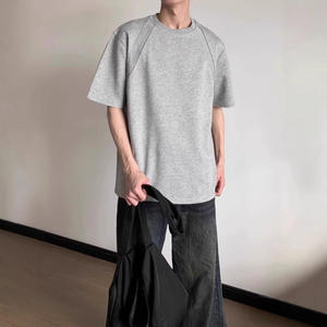 Camiseta de Verano para Hombre, Estilo Coreano, de Algodón Grueso, Color Sólido, Sin Mangas, con Cuentas, Cuello Holgado, Estilo Informal y Moderno - Product Image 1