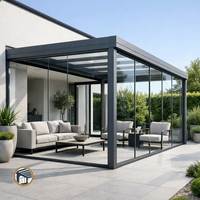 Véranda modulaire en aluminium, maison en verre préfabriquée, pièce vitrée isolée, abri de jardin, villa, terrasse, enclos