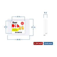Etiqueta Electrónica de Precio HUI WEI de 1.54 Pulgadas, Pantalla de 4 Colores, 2.4GHz SDR, Batería de 10 Años de Duración, Temperatura de Operación de -20~50°C