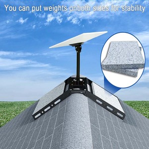 Support d'antenne JH-Mech Gen 3 avec <span class=keywords><strong>adaptateur</strong></span> de tuyau, qualité supérieure, robuste, réglable, en acier noir thermolaqué - Product Image 3