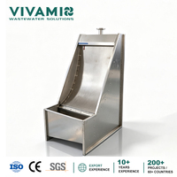 Équipement de filtration d'eau de type tamis incliné SS304, séparateur solide-liquide à tamis statique pour station d'épuration