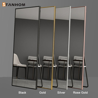 STANHOM Miroir Mural Pleine Longueur sur Pied pour Salon de Beauté Professionnel, Dressing et Cabine d'Essayage