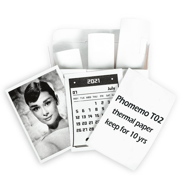 Phomemo  White Self-Adhesive Transparent Thermal Paper 50mm*3.5m for T02 Pocket Printer