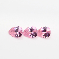 Pierre précieuse synthétique en zircon cubique rose brillant