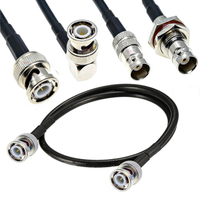 Câble RG58 d'usine, connecteur BNC mâle-femelle de type L, rallonge RF en laiton, câble coaxial, câble de raccordement, câble pigtail