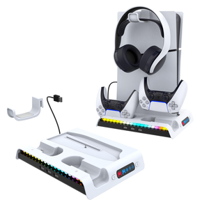 Base de Carga Vertical PG-P5S006 para <span class=keywords><strong>PS5</strong></span> con Luz LED RGB, Soporte de Almacenamiento para Consola P5 - Product Image 4