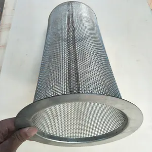 Cup Shape 304 Stainless Steel Filter Silencer Pipe Filter Basket Bucket Strainer Filter Element Mesh