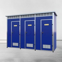 Toilettes mobiles préfabriquées portables, design accroupi/assis, pour hôtels, parcs, usage extérieur, structure conteneur pliable en panneaux sandwich