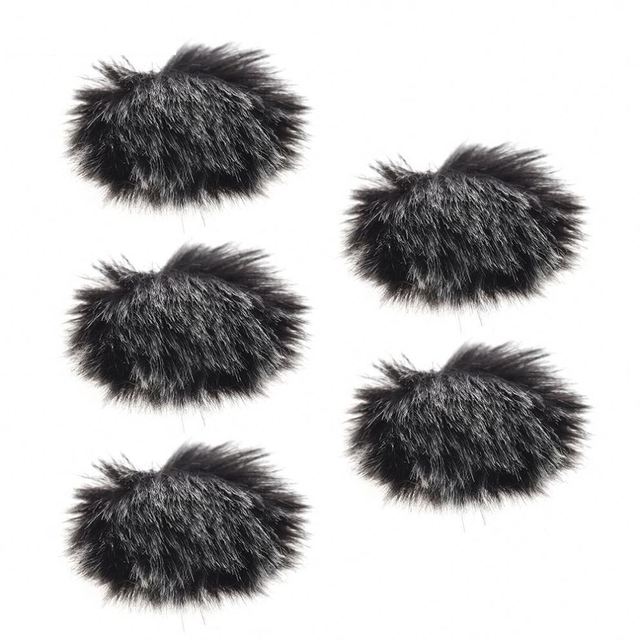 1cm Furry Outdoor Microphone Fur Sleeve Windscreen Muff Mini Lapel Lavalier Microphone Windshield