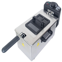 Friteuse électrique commerciale 6L, machine automatique pour poulet et corn-dogs, friteuse à air chaud pour usage domestique avec support
