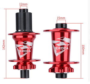 Bujes de freno de disco delantero y trasero de 36 agujeros para <span class=keywords><strong>MTB</strong></span> compatibles con freno de disco de 6 pernos y eje pasante 36 radios buje de disco de Metal para bicicleta - Product Image 2