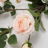Kunstzijde Camellia Enkelstam Realistisch Hoge Simulatie Lichtroze Rood 73cm Pasen Bruiloft Kerst Huisdecoratie