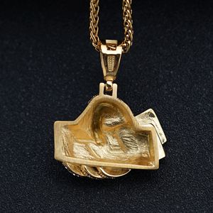 Hip Hop sosteniendo billetes dólares estadounidenses impermeable deslustre libre 316l Acero inoxidable joyería de moda colgante collares para hombre - Product Image 6