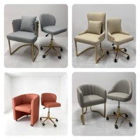 Chaise de bureau ergonomique moderne en PU pour le bureau, la maison, la salle à manger et le salon, avec dossier réglable en hauteur - Vente en gros