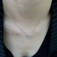 Dyslam – collier en cristal de haute qualité, pierre ovale 5A CZ, argent Sterling 14k, lunette, pendentif, bijoux en argent 925 plaqué or