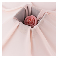Tissu en mousseline de soie blanche pure en polyester pour vêtements et rideaux, tissé, vente en gros