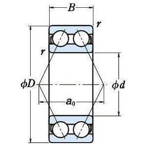 ตลับลูกปืนเม็ดกลมสองแถวแบบมุมฉาก นิปปอน ไซโกะ รุ่น 5204 ประเทศจีน - Product Image 2