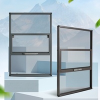 Ventana Mosquitera Corredera Triple de Acero Inoxidable con Marco de Aleación de Aluminio, Dimensiones Personalizables, Sin Perforación