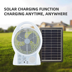 Solar Fan 8 Inch With Bluetooth <b>Speaker</b> <b>Led</b> Light Ac Dc Charging - Product Image 5