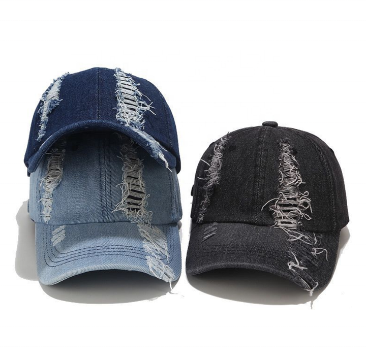 Distressed Wholesale Hats Wholesale New Washed Denim Women