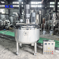 Cuve de mélange mobile électrique en acier inoxydable de 200 L pour émulsions, ingrédients laitiers et boissons