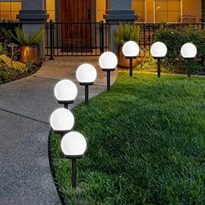 Круглая лампа в форме солнечной лампы уличный светодиодный светильник на шар для газона водонепроницаемый для дворовой дорожки