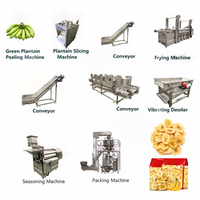 Machine industrielle automatique et semi-automatique pour la fabrication de chips de bananes plantains, meilleur prix, avec épluchage, découpe et friture des plantains