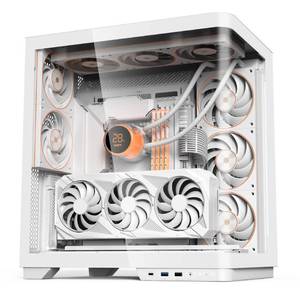 <span class=keywords><strong>Case</strong></span> per PC Gaming Curvo Panoramico, Supporto GPU Verticale, 2 Ventole Posteriori e 2 Raffreddatori a Liquido, <span class=keywords><strong>Tower</strong></span> per Computer da Gaming - Product Image 3