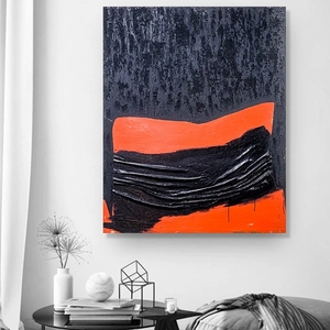 Quadri moderni di <span class=keywords><strong>arte</strong></span> testurizzata <span class=keywords><strong>arte</strong></span> in gesso con finitura opaca realizzata a mano toni terrosi per le lobby degli Hotel Cafés - Product Image 3