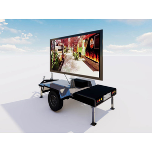 Remolque con Pantalla LED Solar a Todo Color, Impermeable, Cartel LED Móvil con Altavoz, Luz Trasera, Chasis Plegable para Eventos - Product Image 5