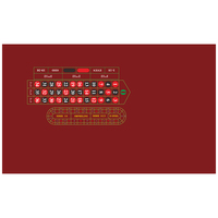 Tapis de table de roulette de casino en feutre de velours, style européen, ignifuge, étanche à la poussière, avec impression personnalisée pour jeux de hasard
