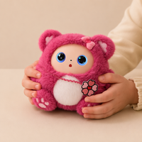 Ours en peluche parlant AI rose, robot compagnon émotionnel pour enfants