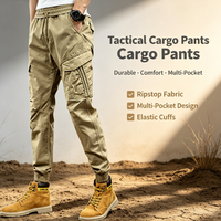 Celana Cargo Pria Heavyweight Custom, Jogger High-Stretch Label Pribadi, OEM Satu Atap untuk Streetwear Premium