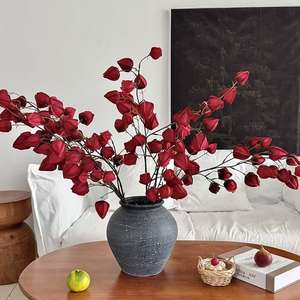 Lanterne artificielle de haute qualité Fruit Physalis pour la décoration de la maison, des mariages et des fêtes - Product Image 3