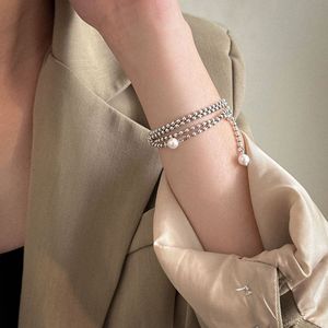 Chaîne de pull en argent sterling S925 avec perles à facettes pour colliers superposés et bracelets, bijoux cadeau - Product Image 3